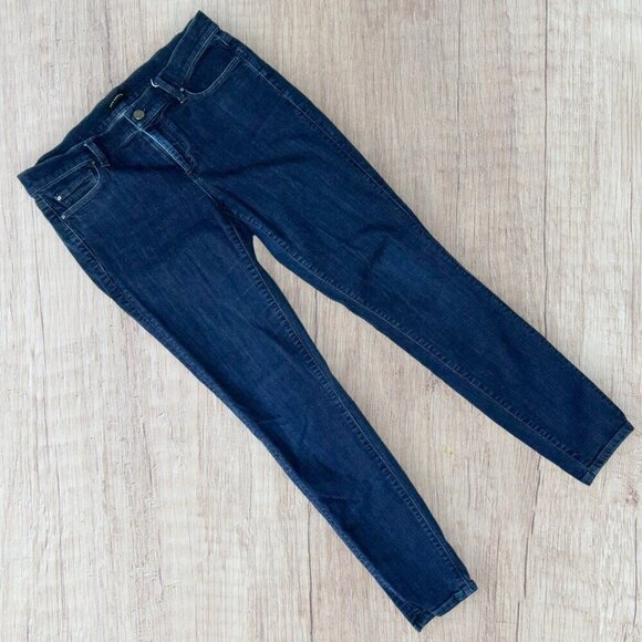 ANN TAYLOR The Super Skinny Modern Fit Stretch Denim Dark Wash Jeans 8 - Picture 1 of 4